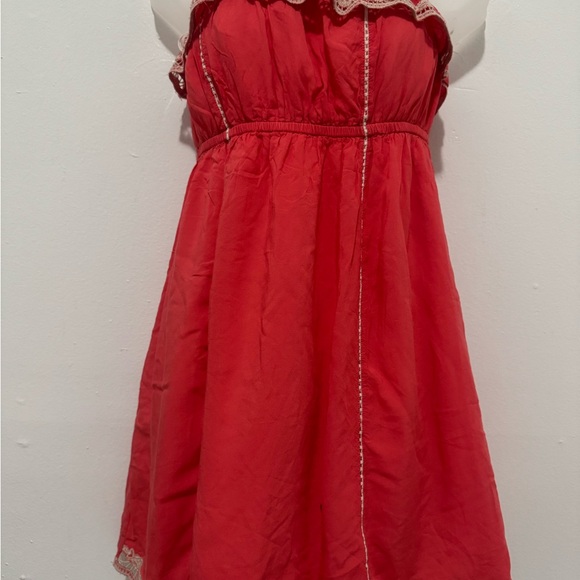 a gain women's orange strapless dress, short, size L 100’/, Rayón - Picture 2 of 15